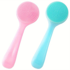 2pcs Silicone Facial Cleaning Brush Waterproof Exfoliator Cleanser