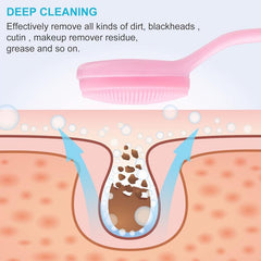 2pcs Silicone Facial Cleaning Brush Waterproof Exfoliator Cleanser