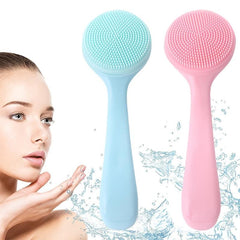 2pcs Silicone Facial Cleaning Brush Waterproof Exfoliator Cleanser