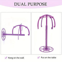 Wall Mounted Wig Head Stand Holder Portable Folding Adjustable Wig Stands