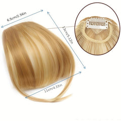 Wispy Bangs Clip In Hairpieces for Women Synthetic Fiber Flat Neat Fringe Bangs