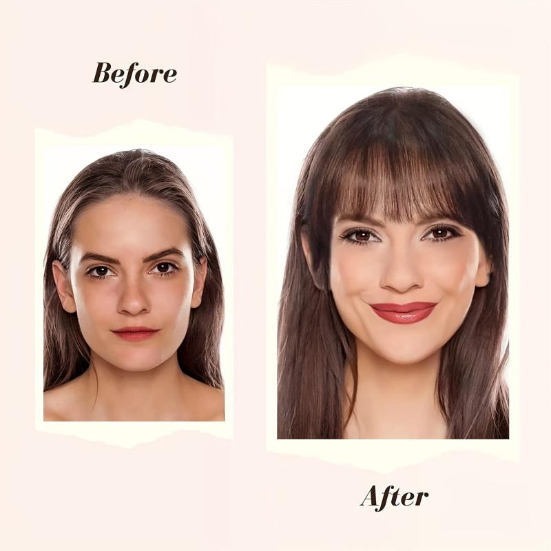 Wispy Bangs Clip In Hairpieces for Women Synthetic Fiber Flat Neat Fringe Bangs