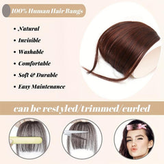 Wispy Bangs Clip In Hairpieces for Women Synthetic Fiber Flat Neat Fringe Bangs