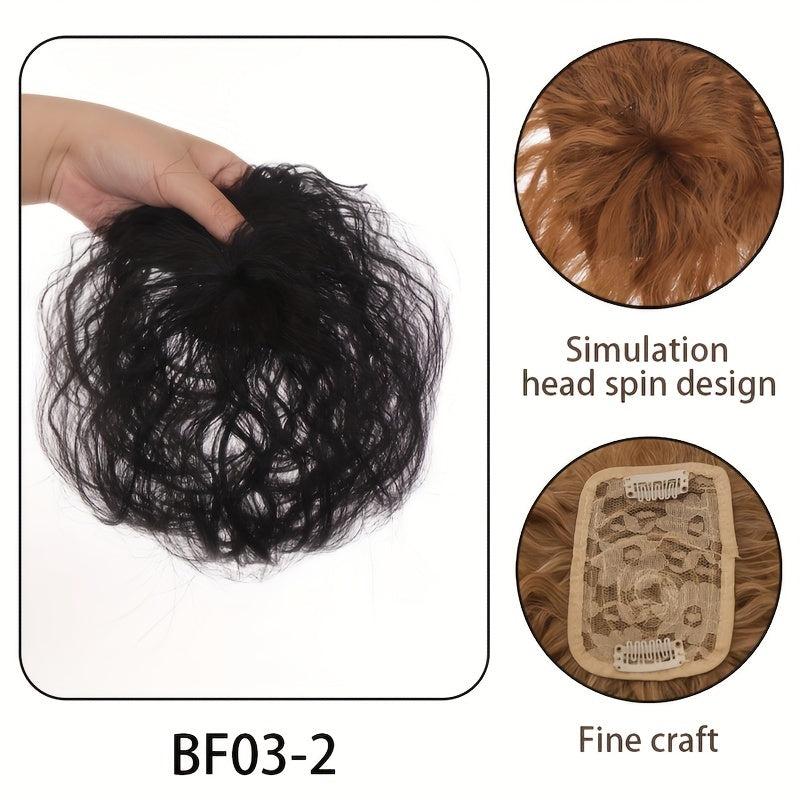 Fluffy Curly Hair Topper Synthetic Toupee Hairpiece Cover Increase Volume