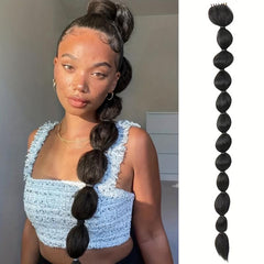 Synthetic Bubble Lantern Ponytail for Women Straight Hair Extension Wig