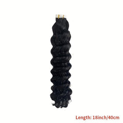 Deep Wave Curly Human Hair Tape In Extensions