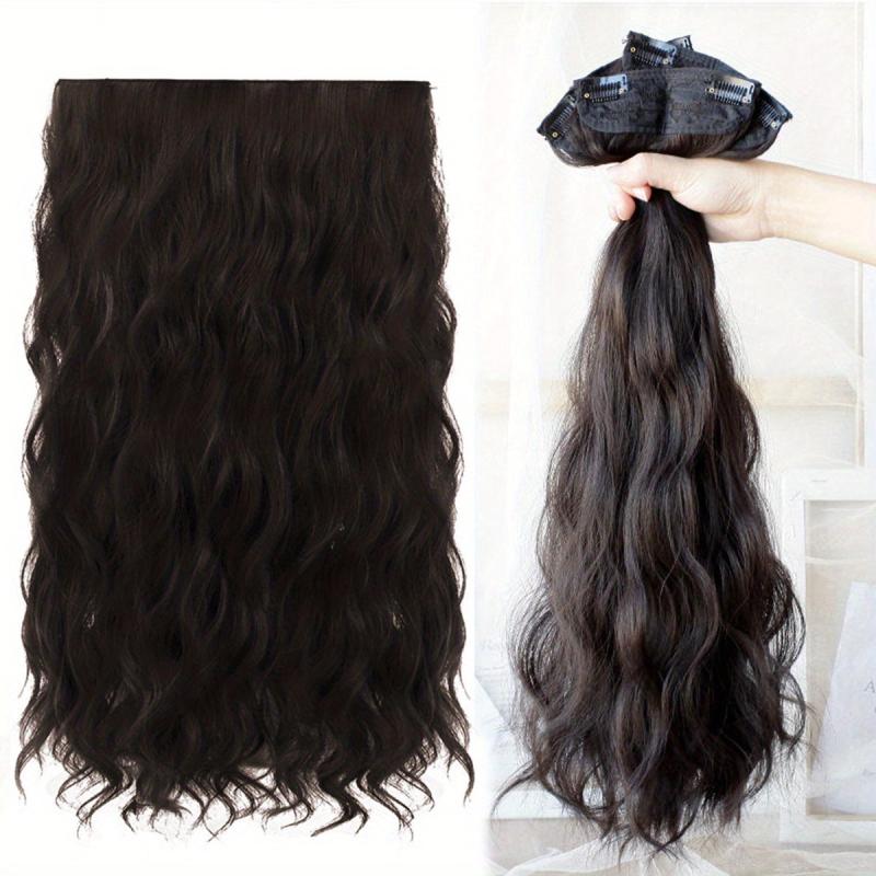 3pcs Set Curly Wavy Hair Extensions 55 88 Cm Long Brown Hair Extensions