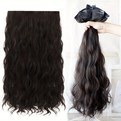 3pcs Set Curly Wavy Hair Extensions 55 88 Cm Long Brown Hair Extensions