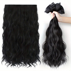 3pcs Set Curly Wavy Hair Extensions 55 88 Cm Long Brown Hair Extensions