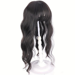 Long Water Wave Hair Pieces With Bangs 45-72 cm Synthetic Curly Hair Topper
