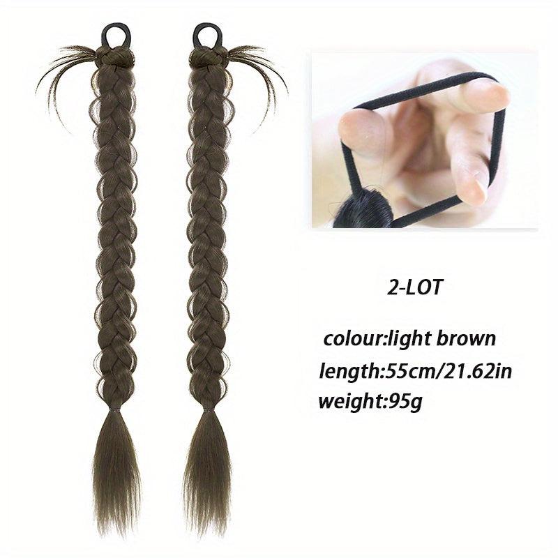Braided Ponytail Extension Hair Loop Pony Tail Hair Extension