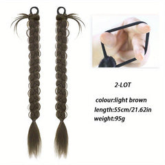 Braided Ponytail Extension Hair Loop Pony Tail Hair Extension