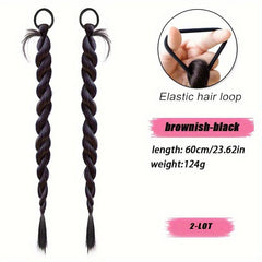 Braided Ponytail Extension Hair Loop Pony Tail Hair Extension