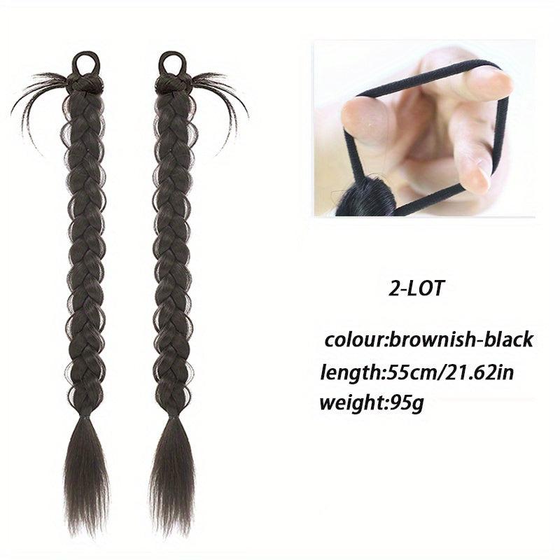 Braided Ponytail Extension Hair Loop Pony Tail Hair Extension
