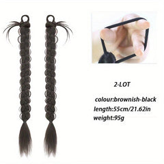 Braided Ponytail Extension Hair Loop Pony Tail Hair Extension