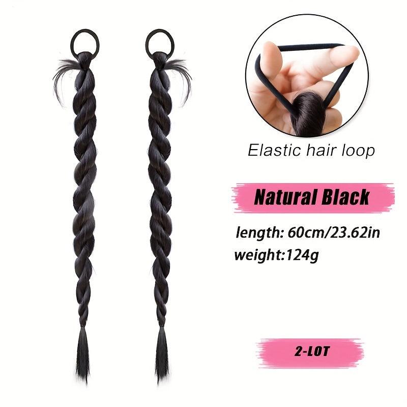 Braided Ponytail Extension Hair Loop Pony Tail Hair Extension