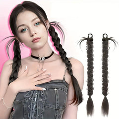 Braided Ponytail Extension Hair Loop Pony Tail Hair Extension