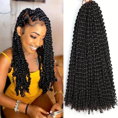 6pack 45 Passion Twist Braids Hair Pieces Synthetic Crochet Hair Extensions