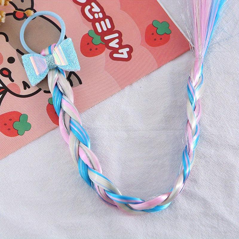 Colorful Girls Hair Clips Ponytail Braids Wig Bows