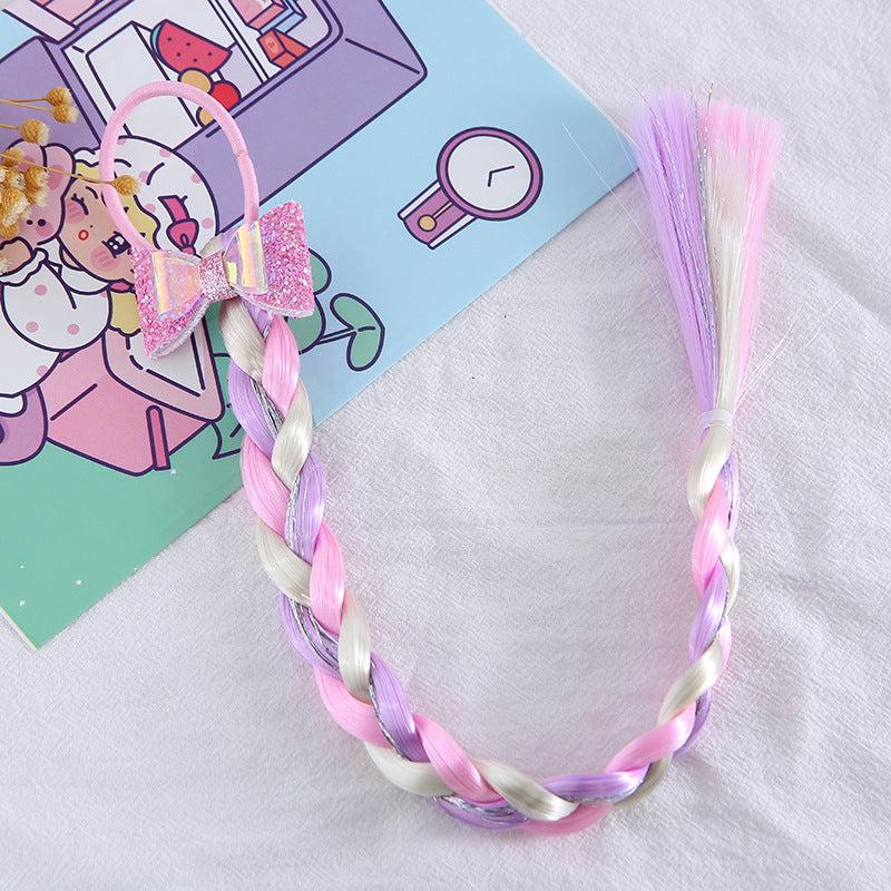 Colorful Girls Hair Clips Ponytail Braids Wig Bows