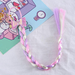 Colorful Girls Hair Clips Ponytail Braids Wig Bows