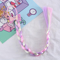 Colorful Girls Hair Clips Ponytail Braids Wig Bows