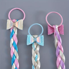 Colorful Girls Hair Clips Ponytail Braids Wig Bows