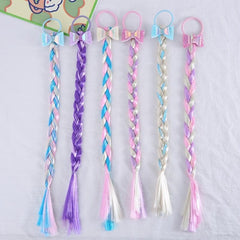 Colorful Girls Hair Clips Ponytail Braids Wig Bows