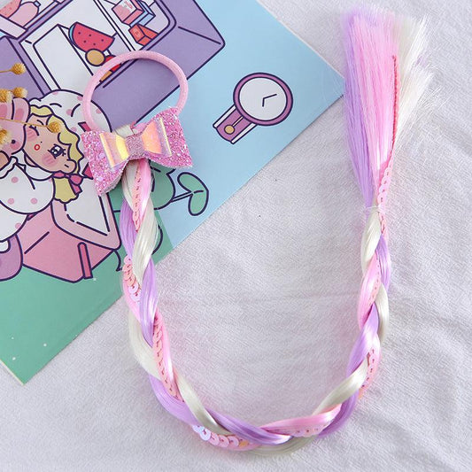 Colorful Girls Hair Clips Ponytail Braids Wig Bows