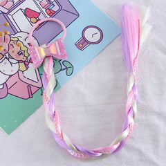 Colorful Girls Hair Clips Ponytail Braids Wig Bows