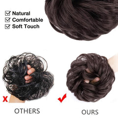 Messy Bun Hair Scrunchies Curly Wavy Chignon For Women Hairpiece
