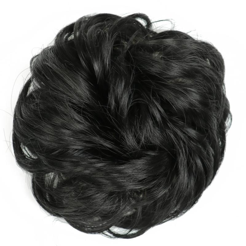Messy Bun Hair Scrunchies Curly Wavy Chignon For Women Hairpiece