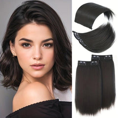 Short Straight Hair Pieces Clip In Extensions for Daily Use