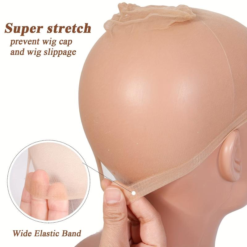 2 Pcs Transparent HD Wig Caps Sheer Thin Nylon Cap