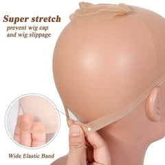 2 Pcs Transparent HD Wig Caps Sheer Thin Nylon Cap