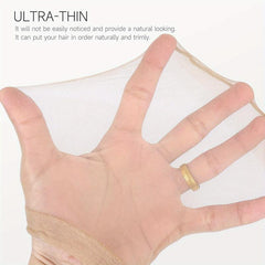 2 Pcs Transparent HD Wig Caps Sheer Thin Nylon Cap