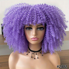 Afro Kinky Curly Hair Wig For Women Synthetic High Temperature Fiber Hair Wig