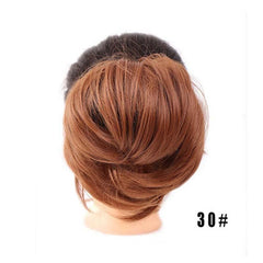 Women's Short Bun Headband Long Beard Monochrome Double Hair Bun