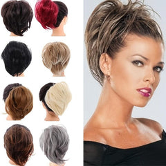 Women's Short Bun Headband Long Beard Monochrome Double Hair Bun