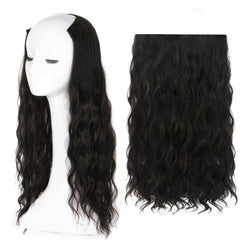 8 Cm Full Head Long Corn Wave Clip In Hair Extensions Brown