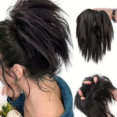 20 Messy Straight Hair Bundles for Women - Synthetic Hair Pieces