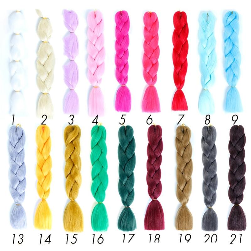 Ombre Braiding Hair Packs Jumbo Braid Hair DIY Hairstyle Purple 24
