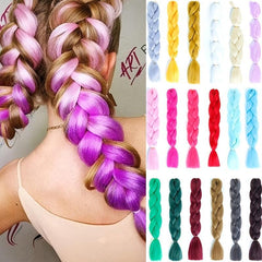 Ombre Braiding Hair Packs Jumbo Braid Hair DIY Hairstyle Purple 24
