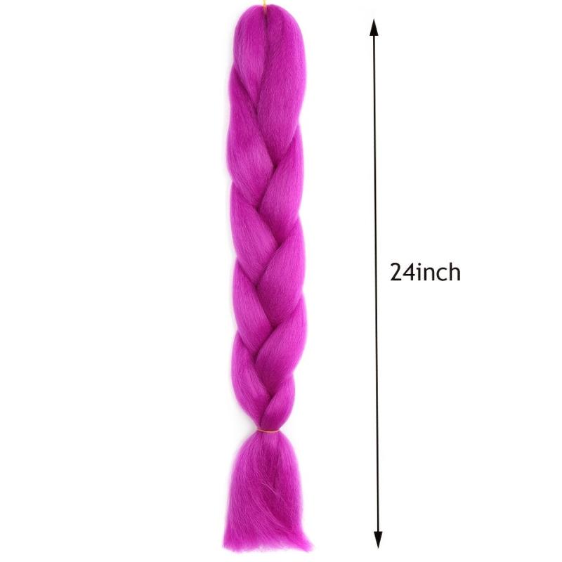 Ombre Braiding Hair Packs Jumbo Braid Hair DIY Hairstyle Purple 24