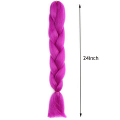 Ombre Braiding Hair Packs Jumbo Braid Hair DIY Hairstyle Purple 24