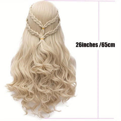 Braided Curly Cosplay Wig Women's Role Play Synthetic Hair Replacement