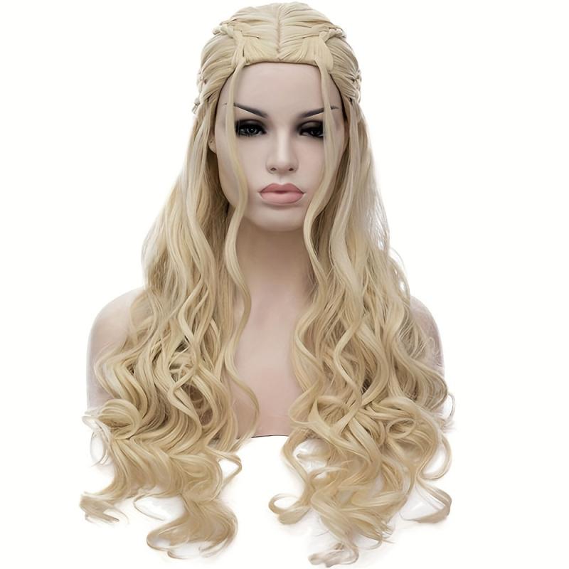Braided Curly Cosplay Wig Women's Role Play Synthetic Hair Replacement