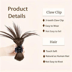 Woman Wig Clip Claw Chignon Ponytail Hairpieces