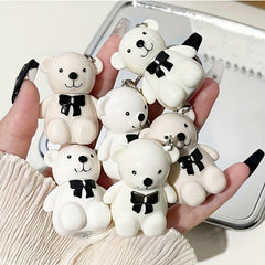 Bear Keychain Lip Glaze Mirror Dewy Finish Plumping Liquid Lipstick