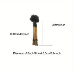 Two Tone Human Hair Crochet Hair Extensions 0.0 24inch 10 Strands